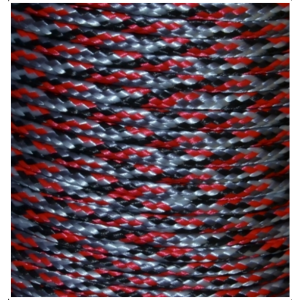 PPM touw 3,5 mm  rood/zwart/grijs/zilvergrijs